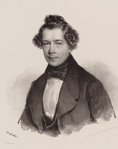 Retrato do compositor Joseph Lanner 1801-1843, 1830. de Josef Nikolaus Kriehuber