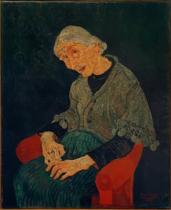 Mulher parisiense idosa