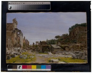 Duas vistas do Fórum Romano de Josef Theodor Hansen
