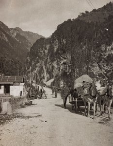 Álbum "Meine weltkriegs - Erinnerungen South-West Front (Caríntia, Itália, Tirol do Sul) (A minha guerra mundial - memórias da Frente Sudoeste na Caríntia, Itália, Trentino-Alto Adige) 31/03/1915-12/11/1918 - Josef Zohles Wien ": carroça militar (foto a p/