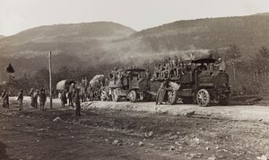 Álbum "Meine weltkriegs - Erinnerungen South-West Front (Caríntia, Itália, Tirol do Sul) (My world war - memories of the South-Western Front in Carinthia, Italy, Trentino-Alto Adige) 31/03/1915-12/11/1918 - Josef Zohles Wien ": veículos militares em Hermag de Josef Zohles