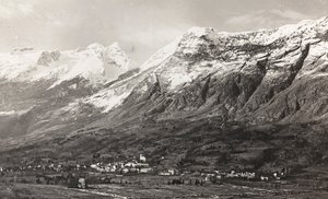 Álbum "Meine weltkriegs - Erinnerungen South-West Front (Caríntia, Itália, Tirol do Sul) (My world war - memories of the South-Western Front in Carinthia, Italy, Trentino-Alto Adige) 31/03/1915-12/11/1918 - Josef Zohles Wien ": Monte Rombon (foto a p/b) de Josef Zohles