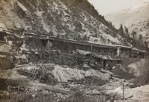 Álbum "Meine weltkriegs - Erinnerungen South-West Front (Caríntia, Itália, Tirol do Sul) (My world war - memories of the South-Western Front in Carinthia, Italy, Trentino-Alto Adige) 31/03/1915-12/11/1918 - Josef Zohles Wien ": quartel militar (foto a p/b de Josef Zohles