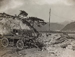 Álbum "Meine weltkriegs - Erinnerungen South-West Front (Caríntia, Itália, Tirol do Sul) (My world war - memories of the South-Western Front in Carinthia, Italy, Trentino-Alto Adige) 31/03/1915-12/11/1918 - Josef Zohles Wien ": tanque militar no Taglia de Josef Zohles