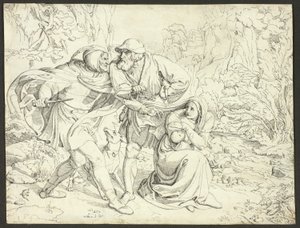 Os assassinos de Genoveva sentem pena de Josef von Führich
