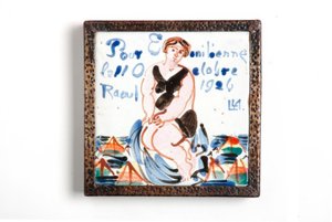 Azulejo com banhista para Emilienne azulejo para Emilienne de Josep Artigas