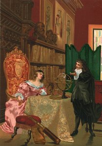 Descartes discutindo filosofia com a rainha Cristina da Suécia