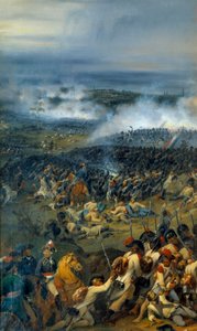 Guerras Revolucionárias: "Batalha de Anderlecht em 13 de novembro de Joseph Louis Hippolyte Bellange