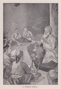 Uma escola turca (litho) de Joseph (after) Finnemore