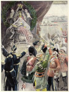 Personagem da Rainha Vitória: Supremacia (cor litho) de Joseph (after) Finnemore