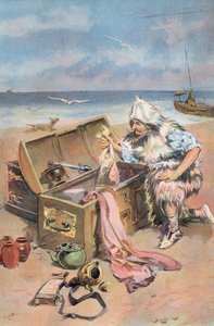 Robinson Crusoe: Examino os baús (lito colorido)