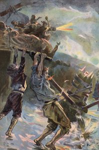 Robinson Crusoe: Eu trabalho na bomba (cor litho) de Joseph (after) Finnemore