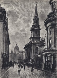 Duncannon Street, de Charing Cross (litho) de Joseph (after) Pennell