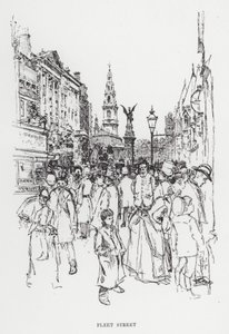 Fleet Street (litografia) de Joseph (after) Pennell