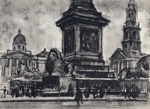 Leões, Trafalgar Square (litho)