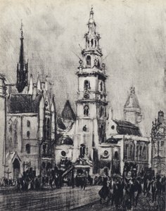 O Cordão (litho) de Joseph (after) Pennell