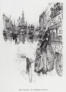 The Strand, de Somerset House (litho) de Joseph (after) Pennell