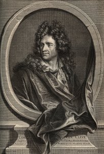 Retrato do escultor francês Corneille Van Cleve (1645-1732) gravado por Poilly após a pintura de Joseph Vivien de Joseph (after) Vivien