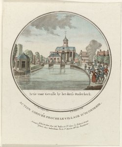 Ataque em Ouderkerk aan de Amstel, 1787 Ação para Gevalle pelo dorß Ouderkerk / Action arrivée proche le village d