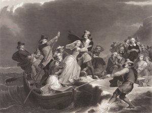 Aterragem dos Peregrinos em Plymouth Rock em 1620 de Joseph Andrews