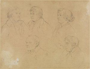 Cinco retratos de Joseph Anton Koch