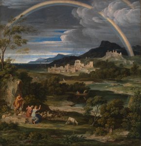 Paisagem heroica com arco-íris de Joseph Anton Koch