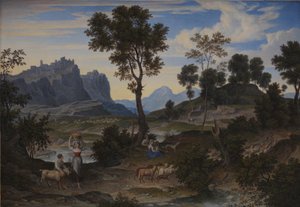 Paisagem de Civitella perto de Olevano de Joseph Anton Koch