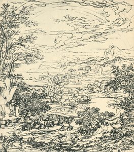 Paisagem com arco-íris, final do século XVIII-início do século XIX, 1943. de Joseph Anton Koch