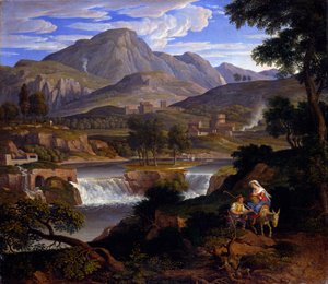 Paisagem com figuras bíblicas de Joseph Anton Koch