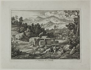 Mosteiro de San Francesco di Civitella nas Montanhas Sabine de Joseph Anton Koch
