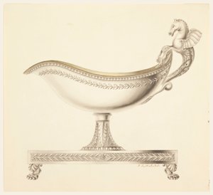 Desenho, Elevação de um Barco de Molhos, 1790-1825
