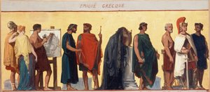Época grega: Esboço para a sala de desenho da escola de rapazes da rue Dombasle de Joseph Aubert