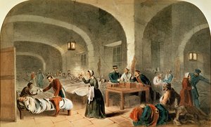 Esboço de uma enfermaria no hospital de Scutari, c.1856