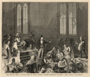 Uma cena noturna em Grace Church de Joseph Becker
