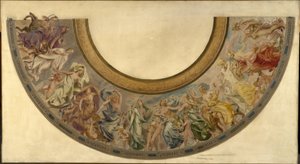 Esboço para a Escadaria do Festival na Câmara Municipal de Paris: Os meses republicanos de Joseph Blanc