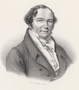 Retrato do compositor Conradin Kreutzer 1780-1849. de Joseph Brodtmann