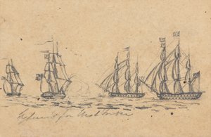 Destinado (?) às Índias Ocidentais: Quatro Navios de Batalha de Joseph Cartwright