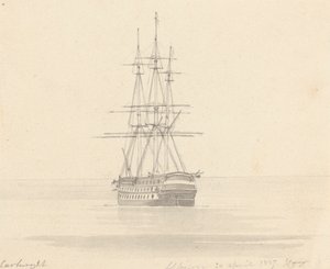 Fragata única, Stern Forward; Albion 20 de Abril de 1817 de Joseph Cartwright