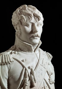 Eugene Rose de Beauharnais chamado Príncipe Eugene vice-rei da Itália, então Duque de Leuchtenberg (1781-1824), filho adotivo de Napoleão I Escultura em mármore por Joseph Chinard (1756-1813) 1806 Versailles, museu do castelo