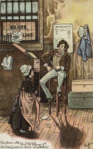 Cena de The Old Curiosity Shop, de Charles Dickens (litografia a cores) de Joseph Clayton (1856 1937) (after) Clarke