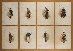 Oito Personagens Dickensian (litografia)