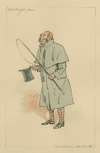 John Peerybingle - O Grilo na Lareira, c.1920s (caneta e tinta com wc no papel) de Joseph Clayton Clarke
