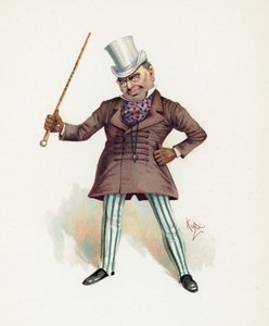 Major Bagstock, ilustração de &39;Character Sketches de Charles Dickens&39;, c.1890 de Joseph Clayton Clarke