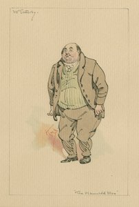 Sr. Tetterby - O Homem Assombrado e o Barganha do Fantasma, em 1920 (caneta e tinta com wc no papel) de Joseph Clayton Clarke