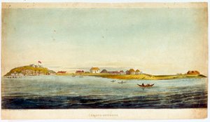 Ilha de Goree (água-tinta colorida) de Joseph Constantine Stadler