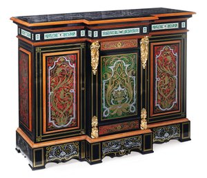 Napoleão III meuble d&39;appui, terceiro quarto do século 19 (ormolu, latão, estanho, carapaça de tartaruga, marfim, ébano, tulipwood, fruitwood e marchetaria) (ver também 476443 a 476446) de Joseph Cremer