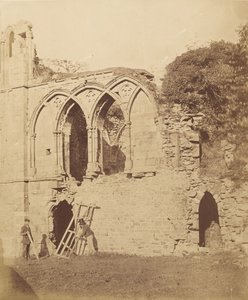 Easby Abbey. O Refeitório, anos 1850. de Joseph Cundall