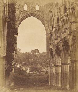 Abadia de Rievaulx. Interior do Coro, década de 1850.