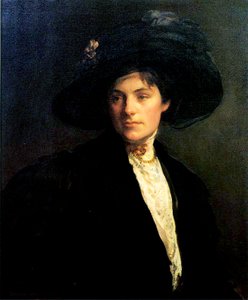 Mulher com um chapéu preto, 1910