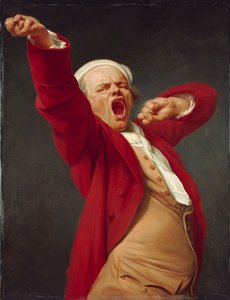 Auto-retrato, bocejando de Joseph Ducreux